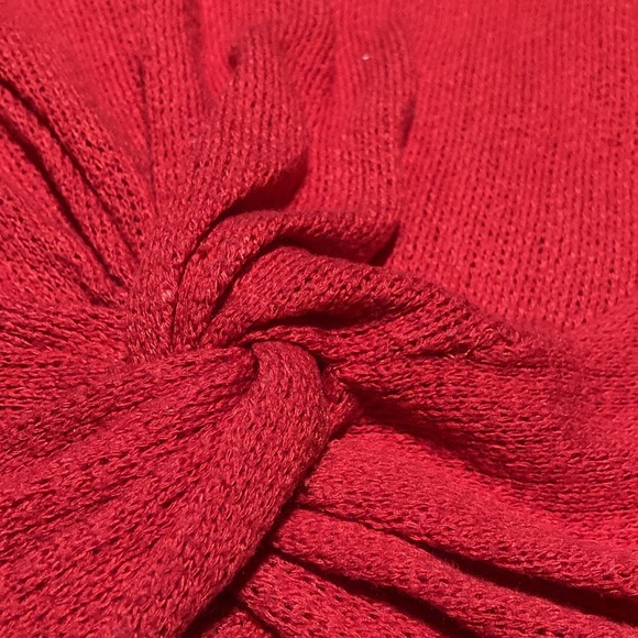 Light crop sweater with twist knot back in extra small by dynamite - Picture 3 of 7